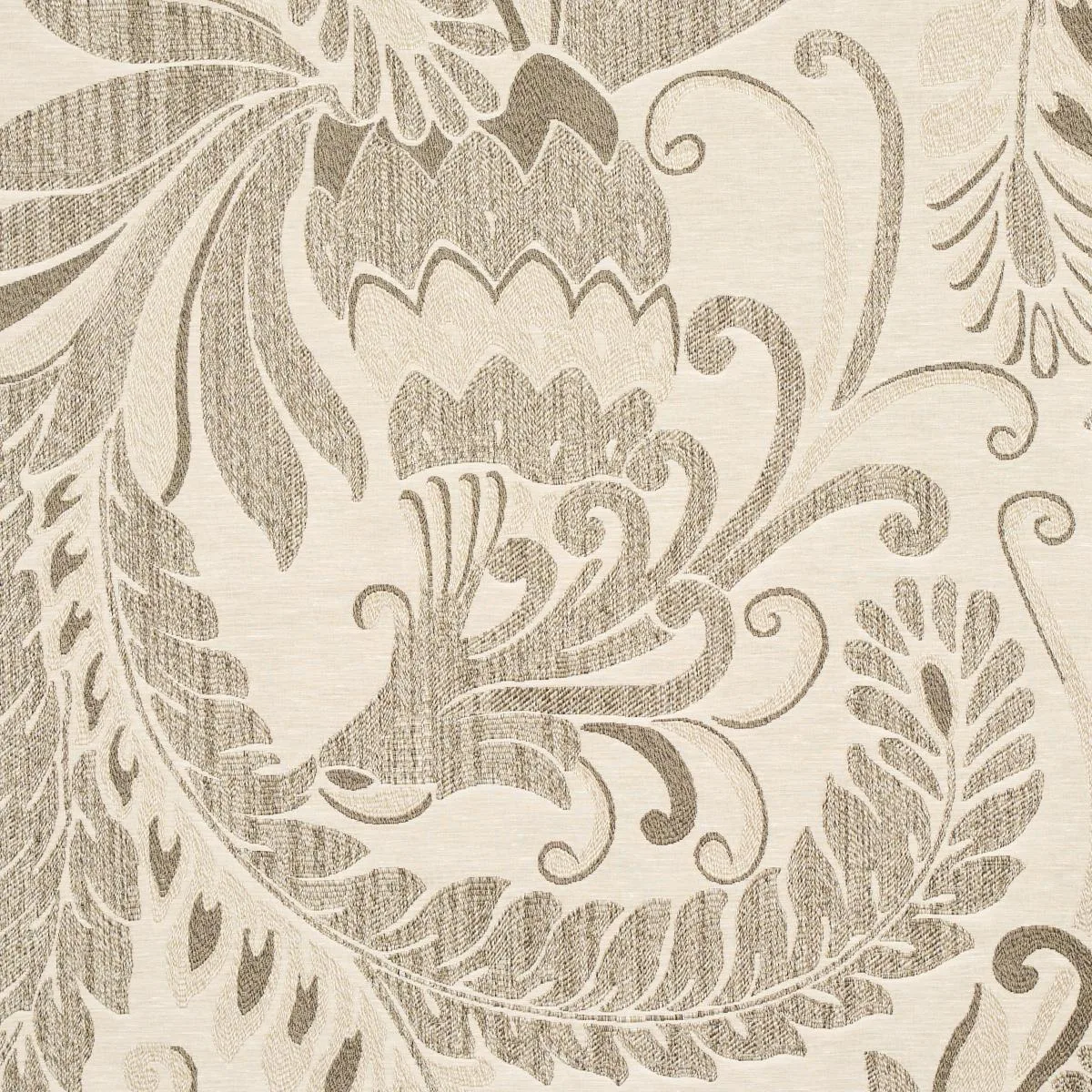 Schumacher 80640 Orley Jaquard Neutral fabric swatch