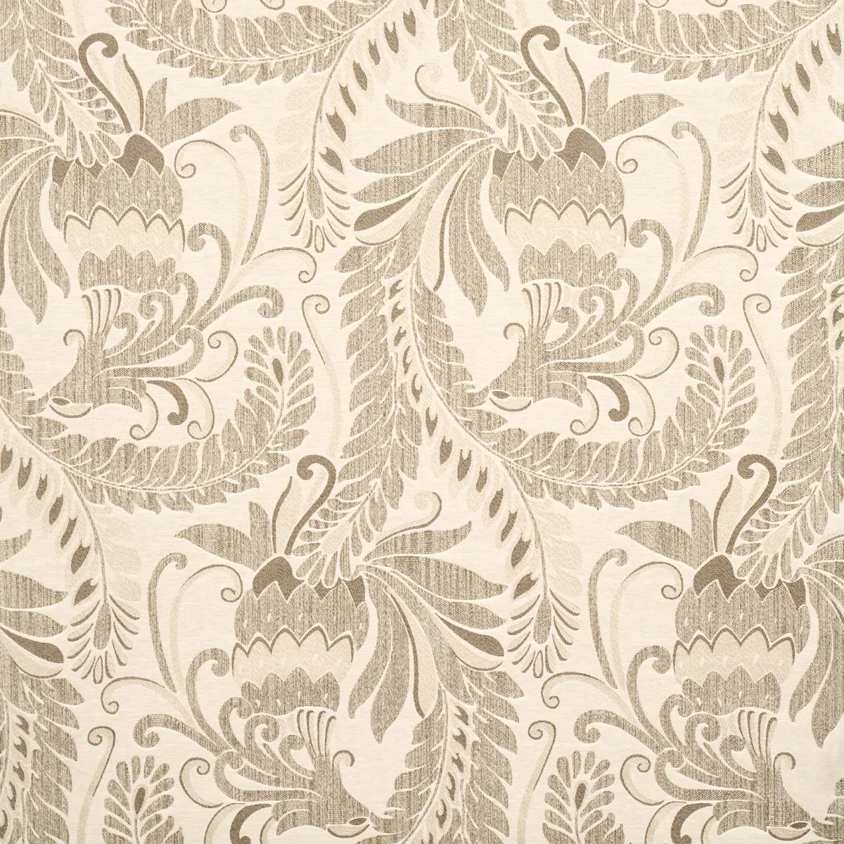 Schumacher 80640 Orley Jaquard Neutral fabric swatch