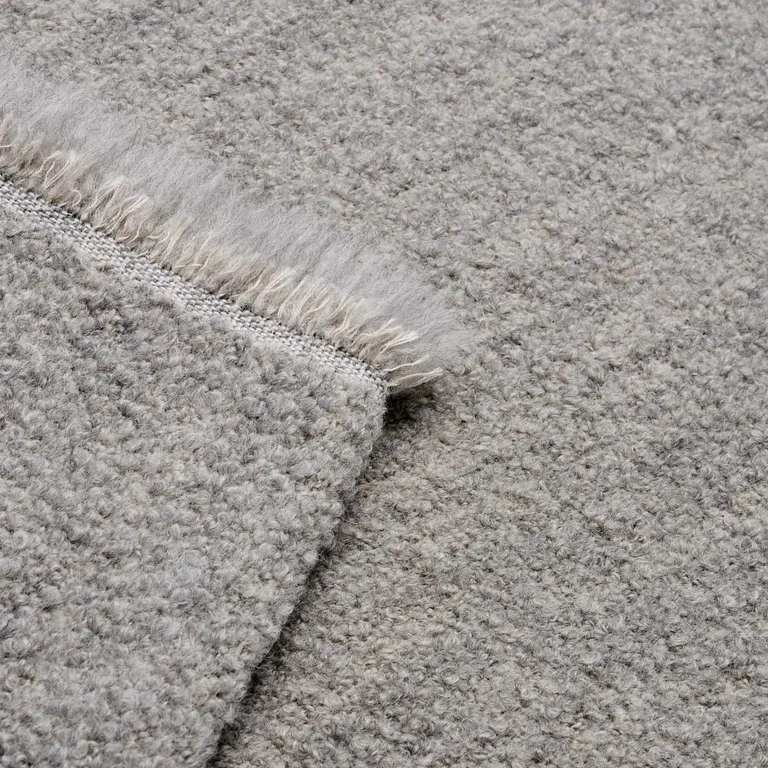 Schumacher 82052 Oskar Alpaca Wool Bouclé Grey fabric swatch