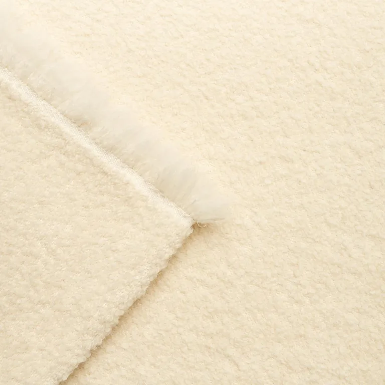 Schumacher 82050 Oskar Alpaca Wool Bouclé Ivory fabric swatch