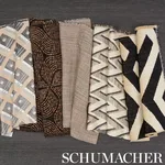Schumacher 76080 Ostler Brown fabric swatch