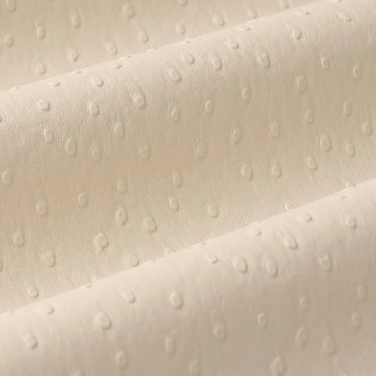 Schumacher 87281 Ostrich Vegan Leather Cream fabric swatch