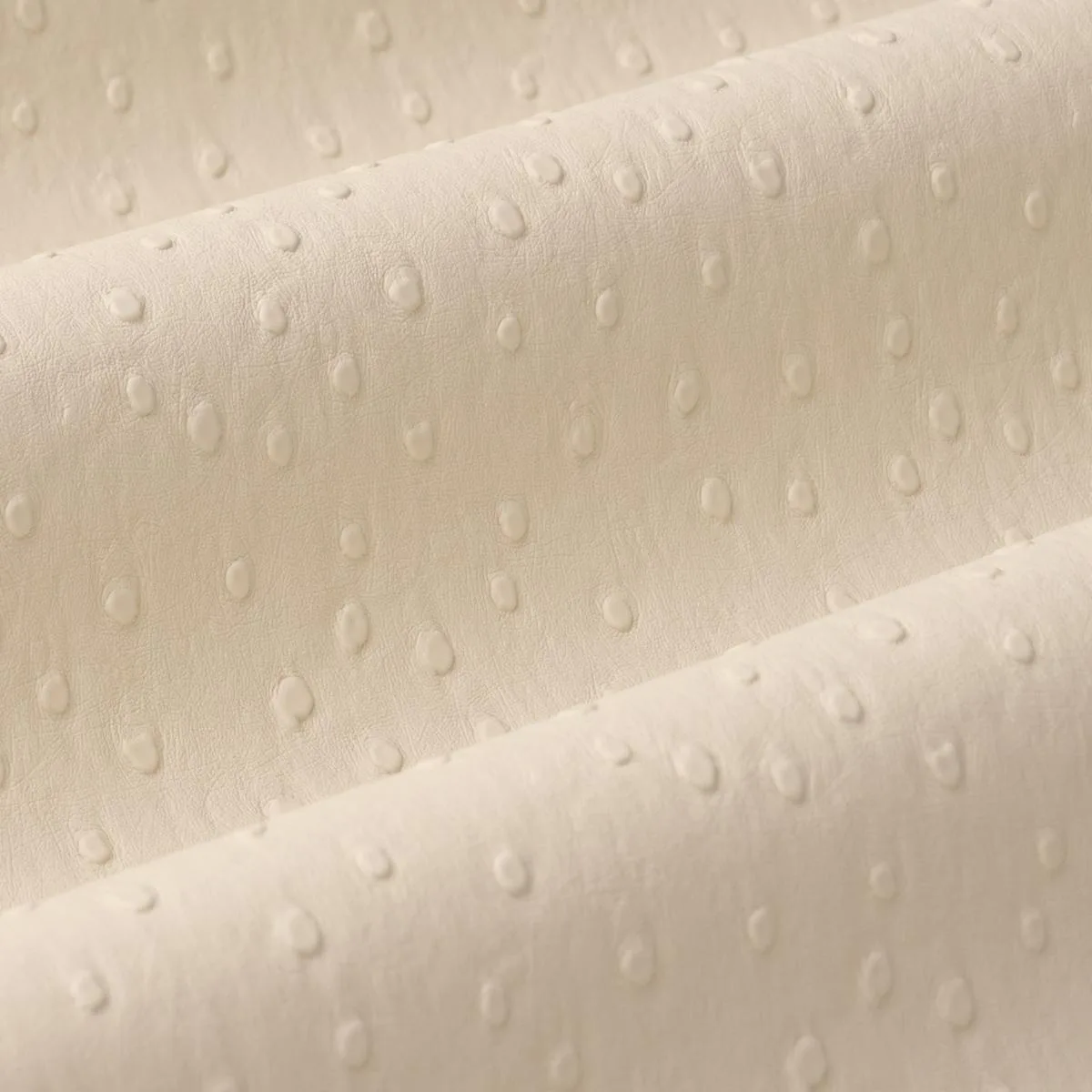 Schumacher 87281 Ostrich Vegan Leather Cream fabric swatch