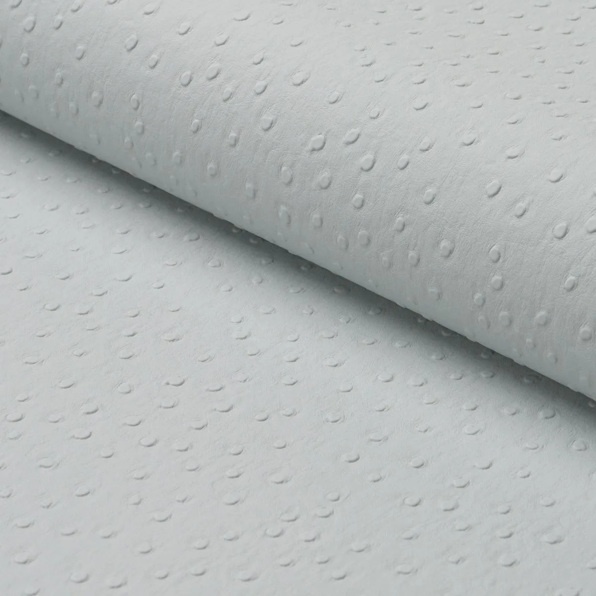 Schumacher 87282 Ostrich Vegan Leather Fog fabric swatch