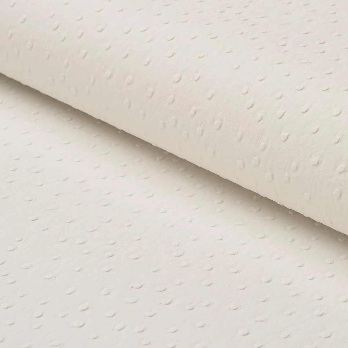 Schumacher 87280 Ostrich Vegan Leather Ivory fabric swatch