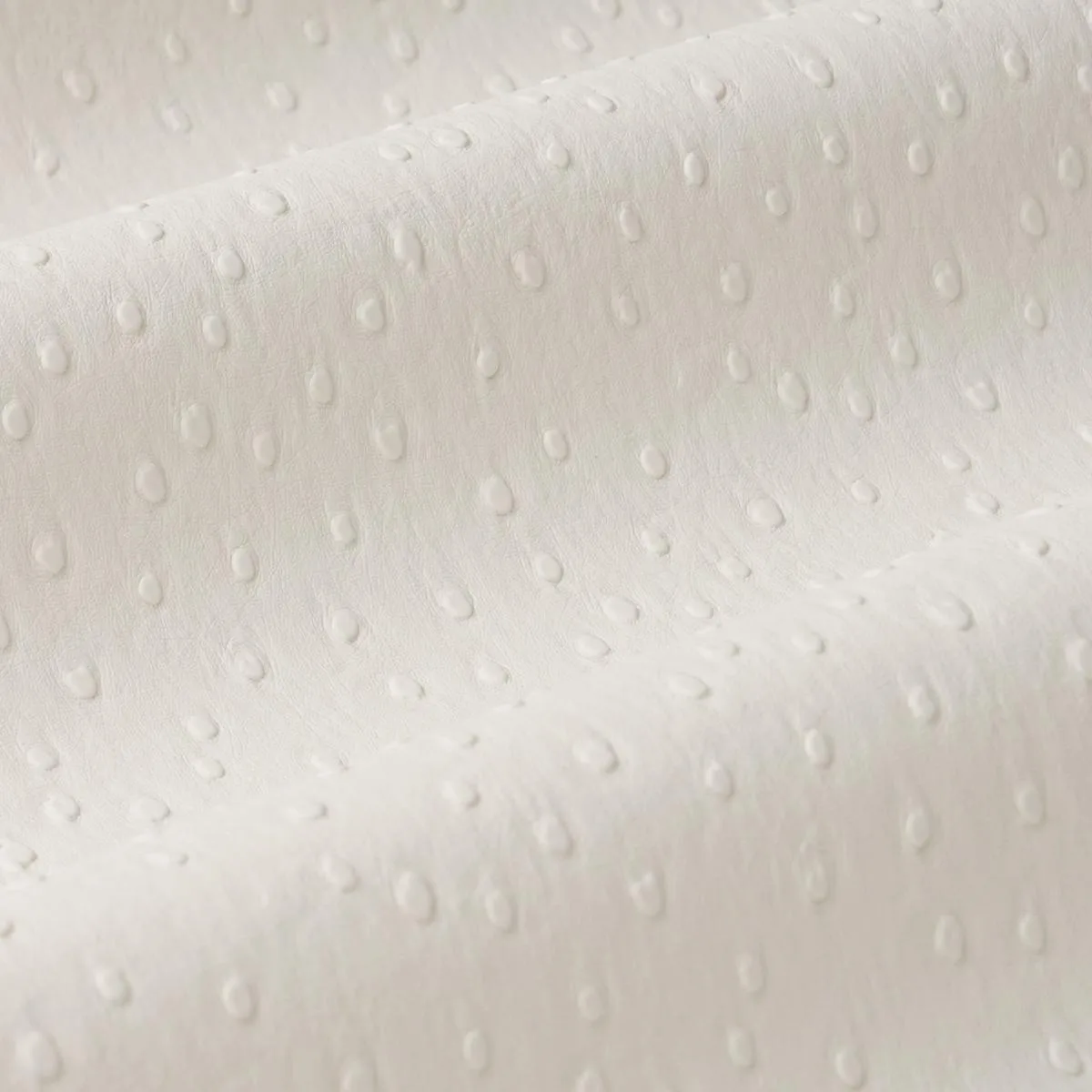 Schumacher 87280 Ostrich Vegan Leather Ivory fabric swatch