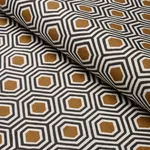 Schumacher 180373 Otis Hand Print Dark Neutral fabric swatch