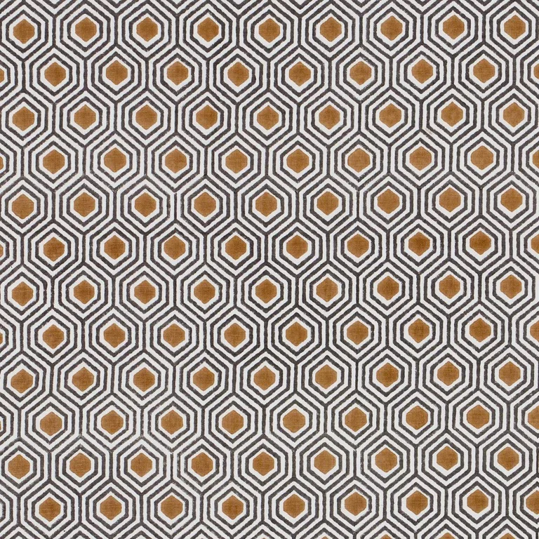 Schumacher 180373 Otis Hand Print Dark Neutral fabric swatch