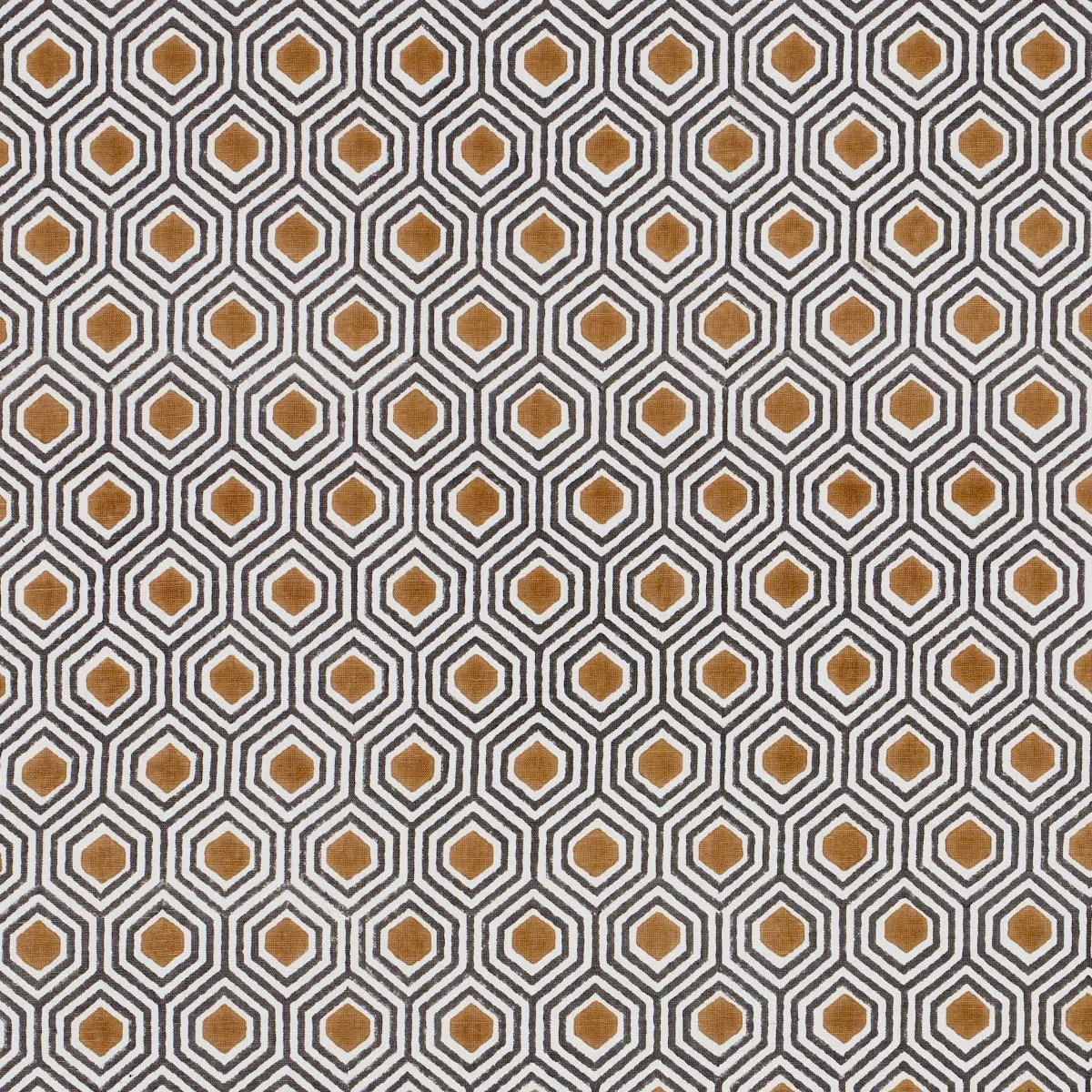 Schumacher 180373 Otis Hand Print Dark Neutral fabric swatch