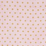 Schumacher 180372 Otis Hand Print Pink & Gold fabric swatch