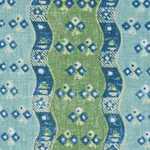 Schumacher 180561 Ottilie Stripe Green fabric swatch