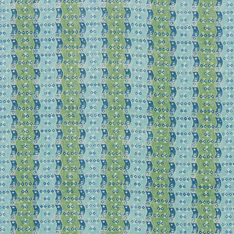 Schumacher 180561 Ottilie Stripe Green fabric swatch