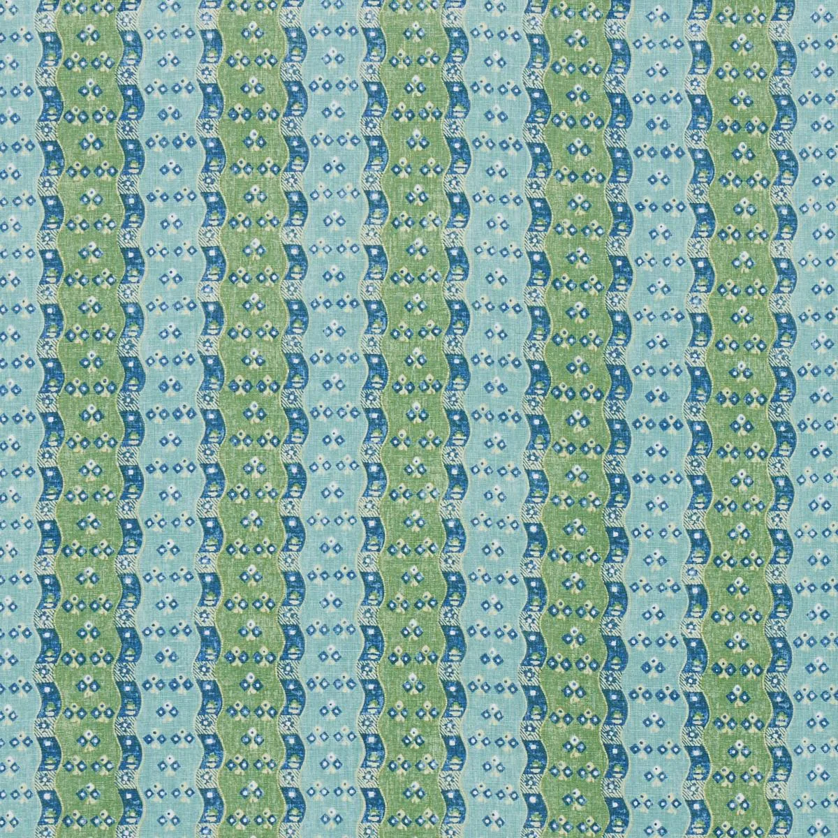 Schumacher 180561 Ottilie Stripe Green fabric swatch