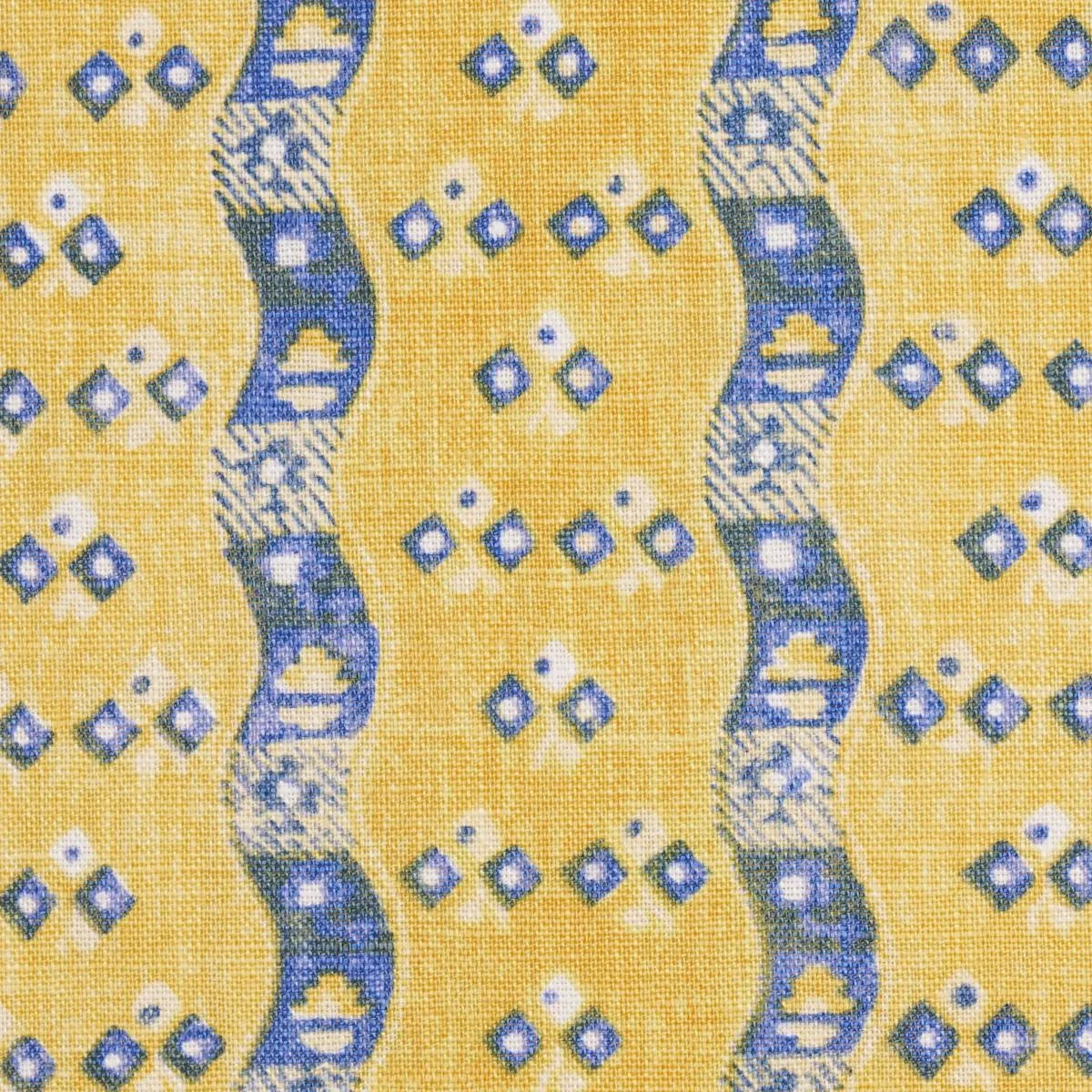 Schumacher 180562 Ottilie Stripe Yellow fabric swatch