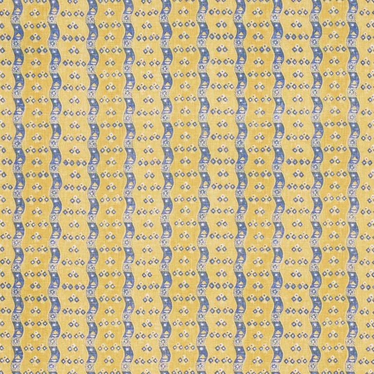Schumacher 180562 Ottilie Stripe Yellow fabric swatch