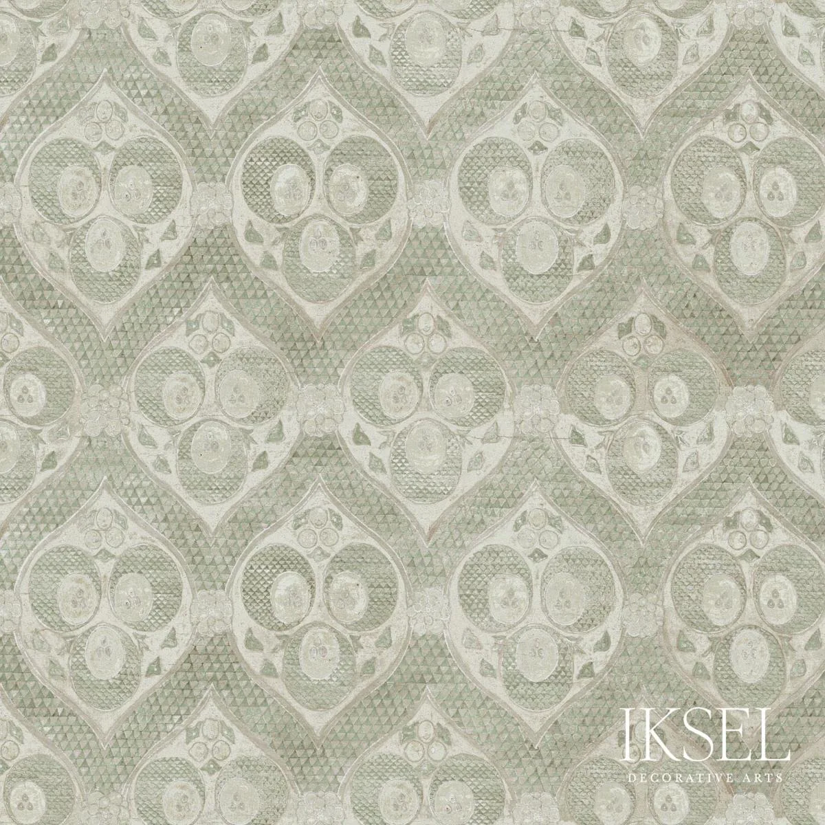 Schumacher RF210CS01 Ottoman Crescents Original fabric swatch