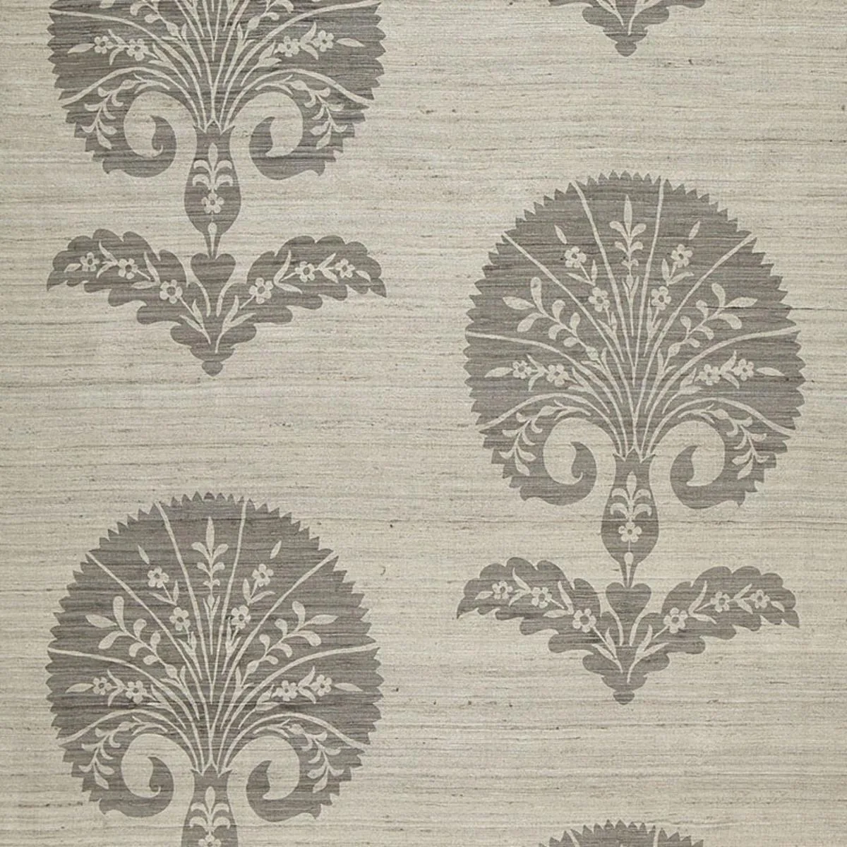 Schumacher 174652 Ottoman Flower Moonstone fabric swatch