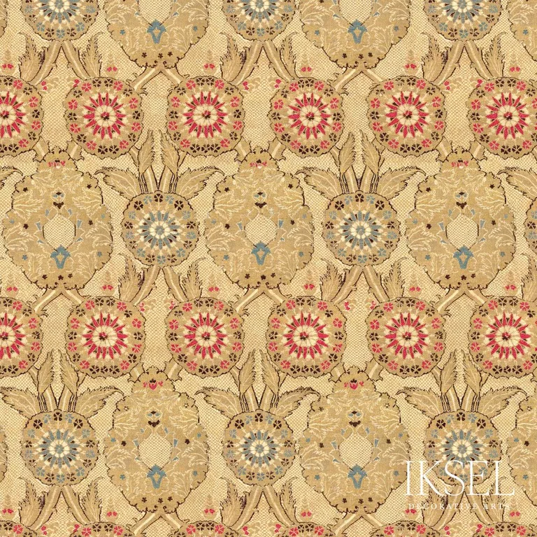 Schumacher RF915CS01 Ottoman Tracery Original fabric swatch