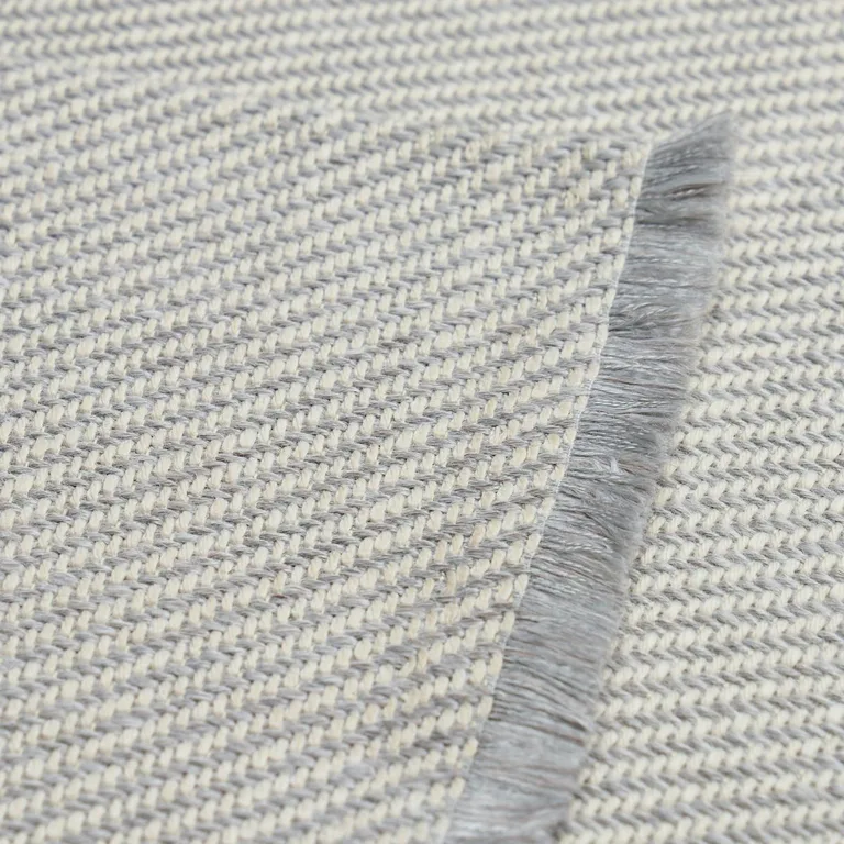 Schumacher 82582 Outdoor Heavyweight Twill Grey fabric swatch