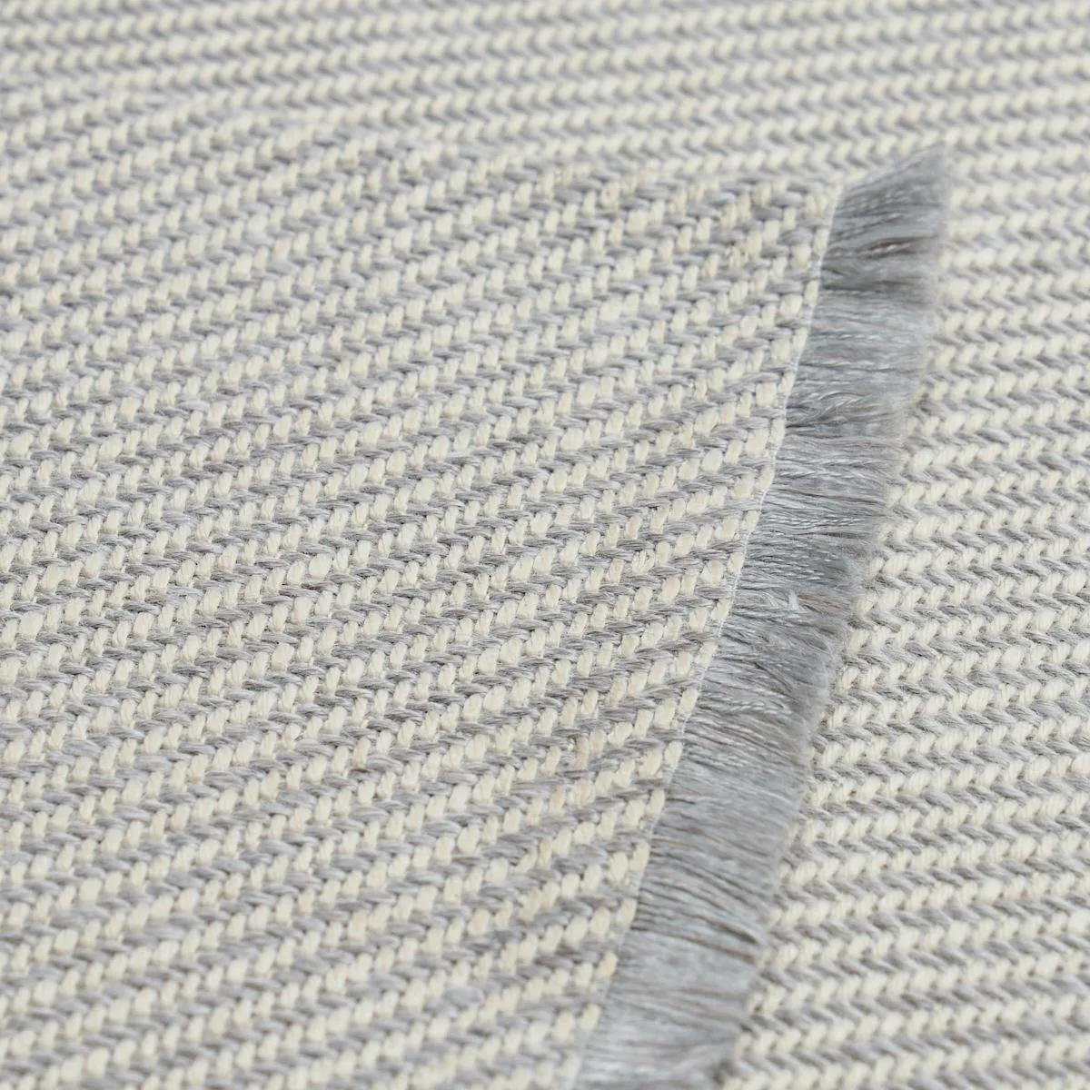 Schumacher 82582 Outdoor Heavyweight Twill Grey fabric swatch