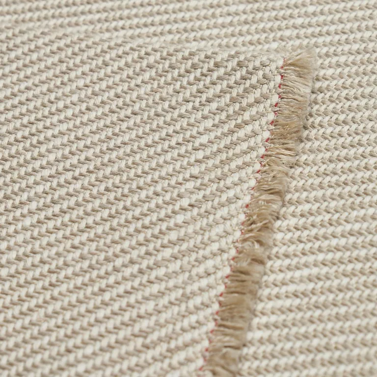 Schumacher 82581 Outdoor Heavyweight Twill Neutral fabric swatch
