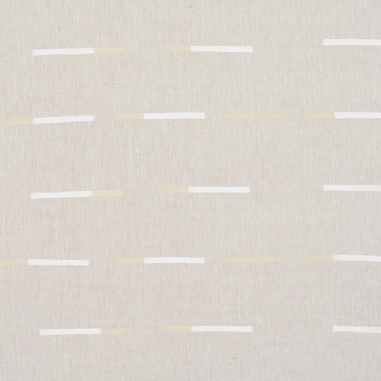 Schumacher 74033 Overlapping Dashes Hand Block Print Buff fabric swatch