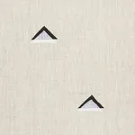 Schumacher 74020 Overlapping Triangles Hand Print Black & White fabric swatch