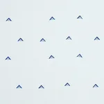 Schumacher 74021 Overlapping Triangles Hand Print Navy & White fabric swatch