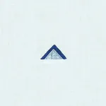 Schumacher 74021 Overlapping Triangles Hand Print Navy & White fabric swatch