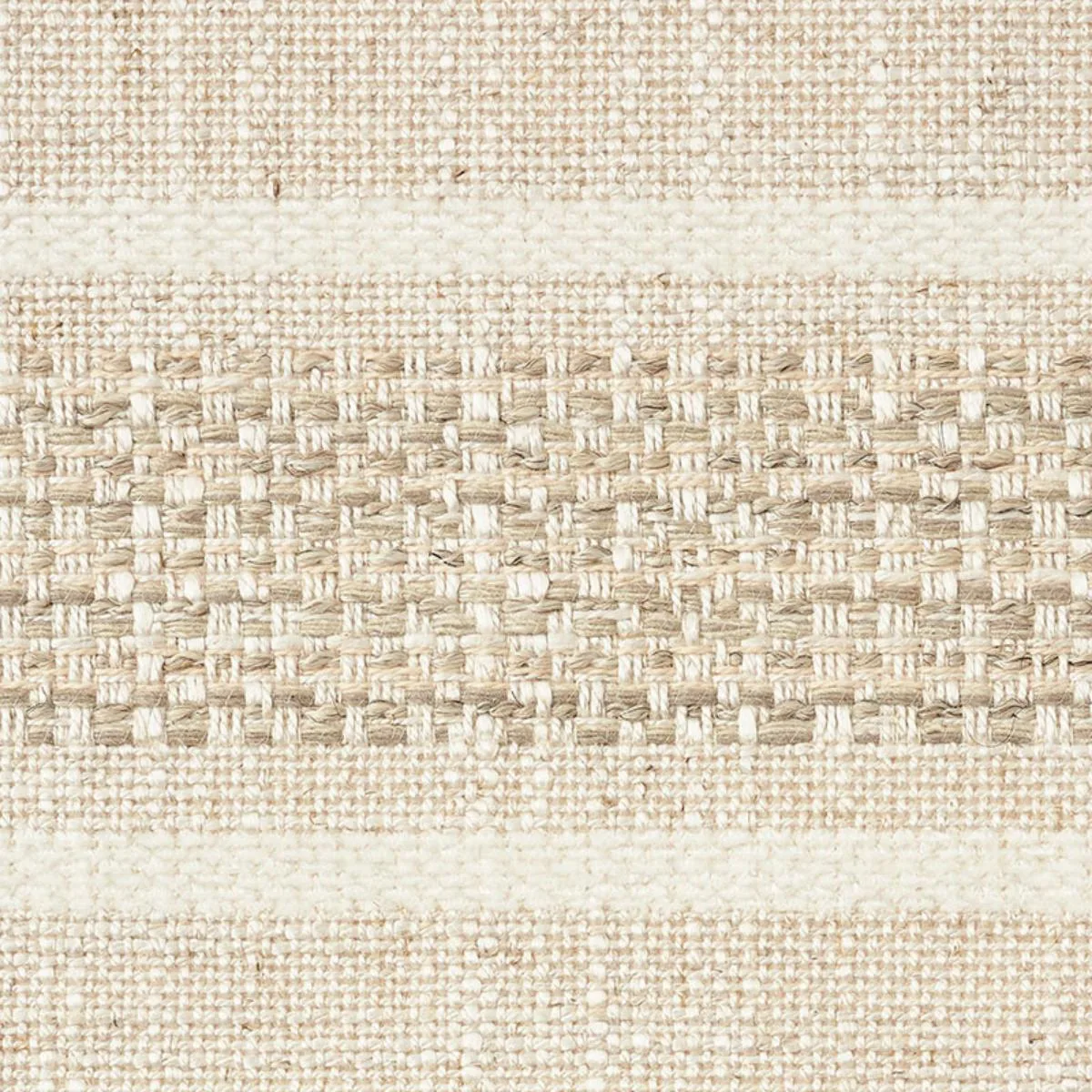 Schumacher 72510 Oxnard Ivory fabric swatch