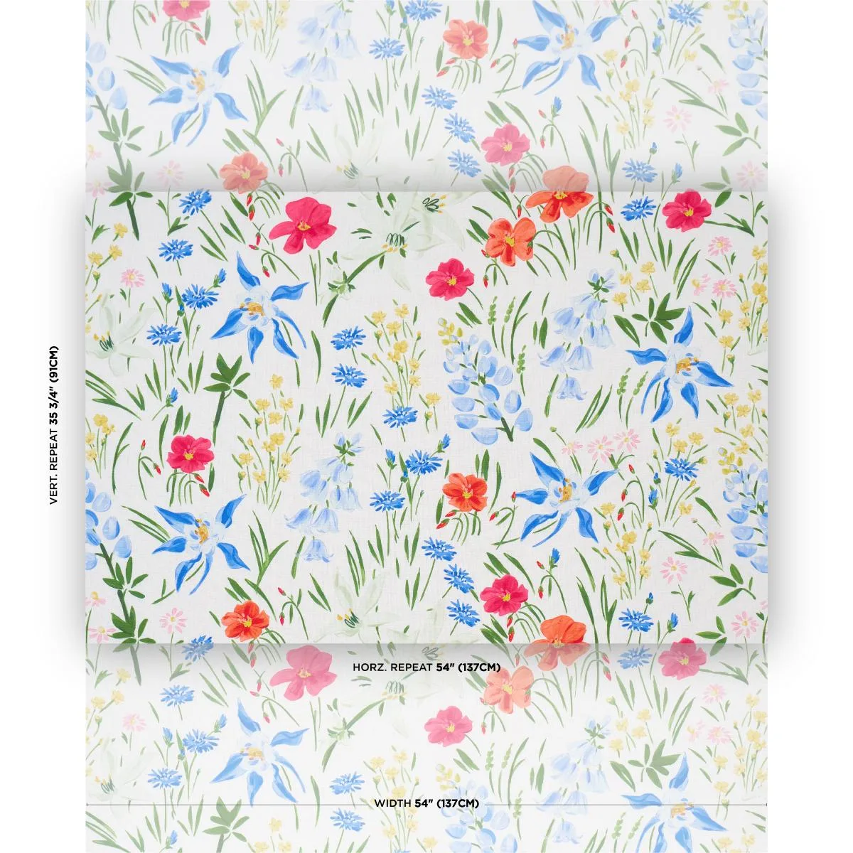 Schumacher 182852 Oz Floral Multi fabric swatch