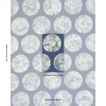 Schumacher 183181 Painted Circles Indigo fabric swatch