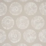 Schumacher 183180 Painted Circles Neutral fabric swatch