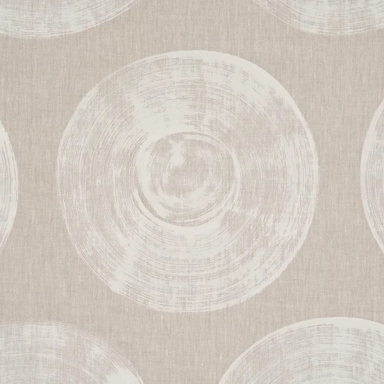 Schumacher 183180 Painted Circles Neutral fabric swatch