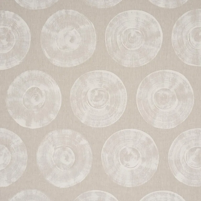 Schumacher 183180 Painted Circles Neutral fabric swatch