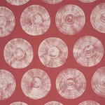 Schumacher 183182 Painted Circles Red fabric swatch