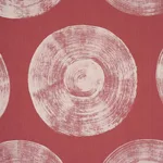 Schumacher 183182 Painted Circles Red fabric swatch