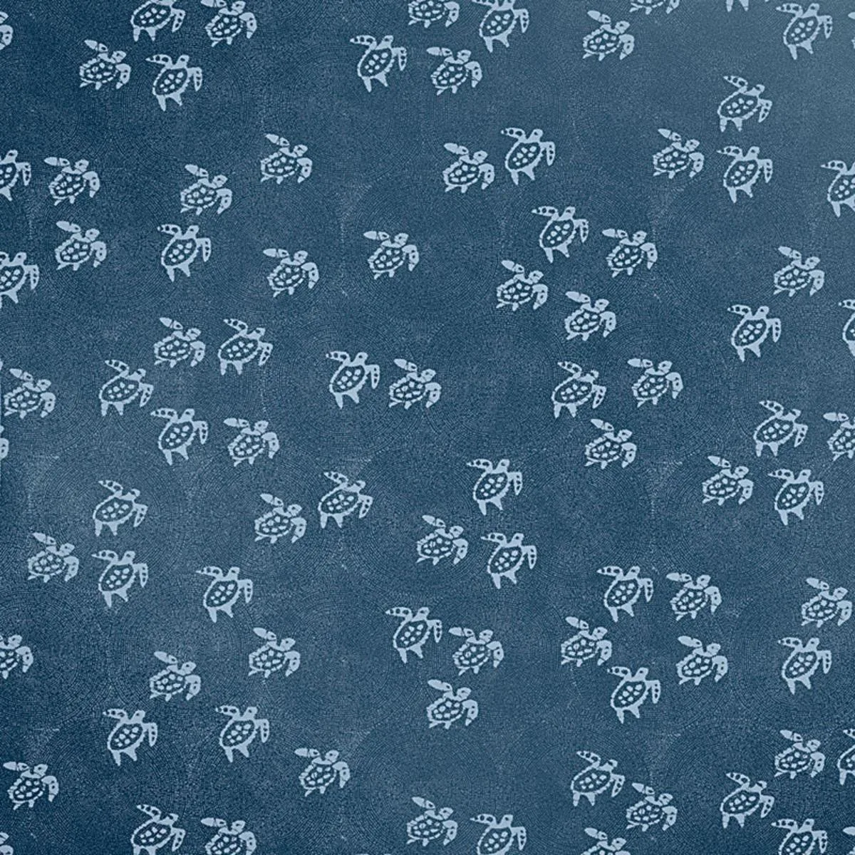 Schumacher 175890 Painted Turtles Indoor/Outdoor Aegean fabric swatch