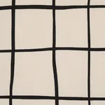 Schumacher 180290 Painterly Windowpane Black fabric swatch