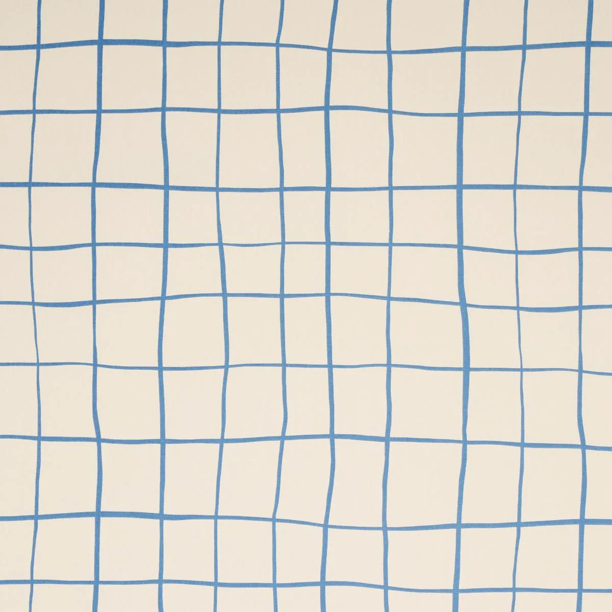 Schumacher 180292 Painterly Windowpane Blue fabric swatch