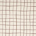 Schumacher 180291 Painterly Windowpane Brown fabric swatch