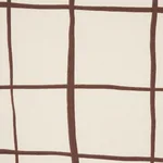 Schumacher 180291 Painterly Windowpane Brown fabric swatch