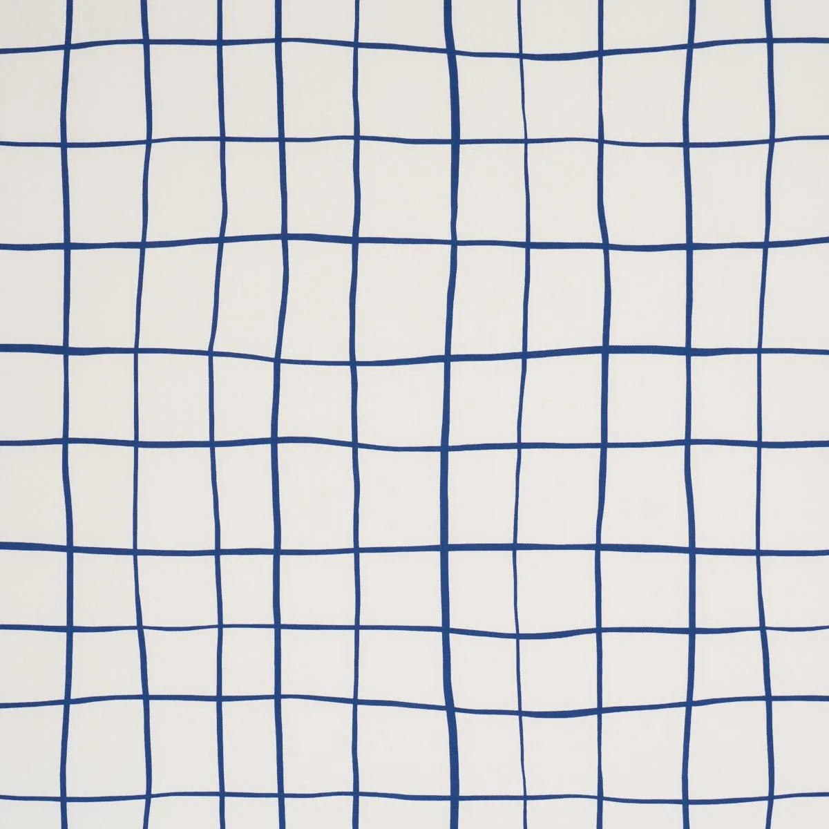 Schumacher 180295 Painterly Windowpane Navy fabric swatch