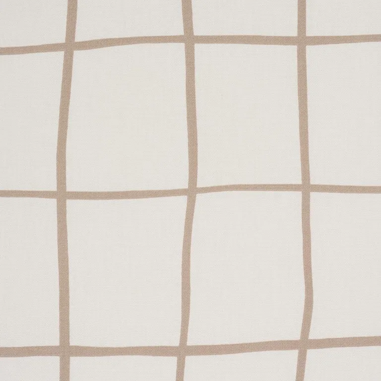 Schumacher 180294 Painterly Windowpane Neutral fabric swatch