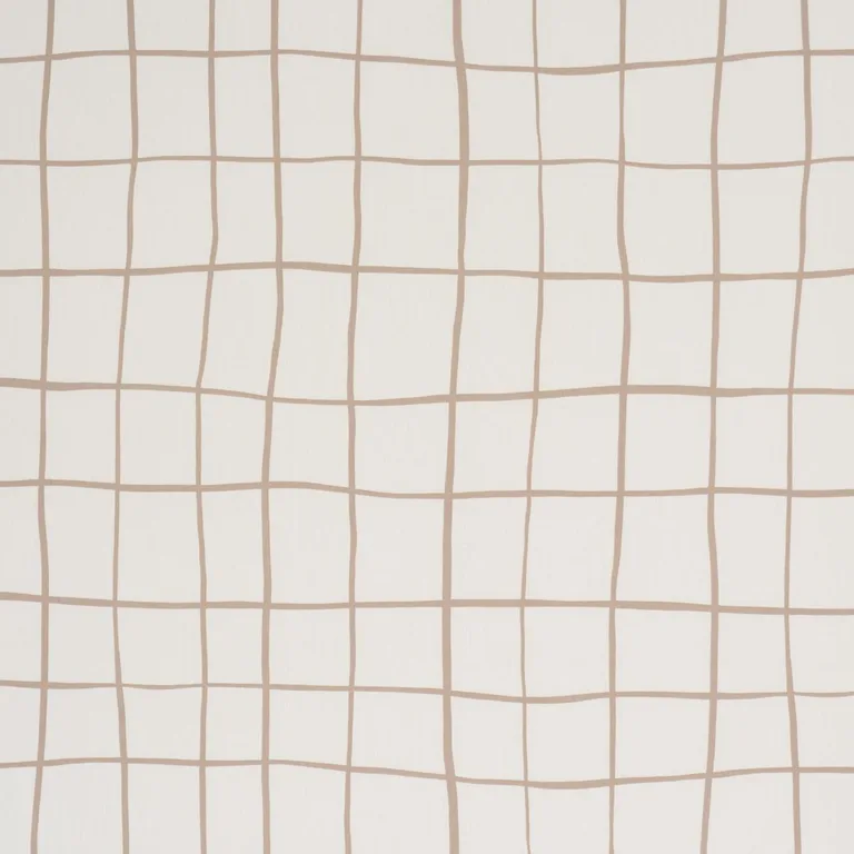Schumacher 180294 Painterly Windowpane Neutral fabric swatch