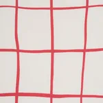 Schumacher 180293 Painterly Windowpane Red fabric swatch