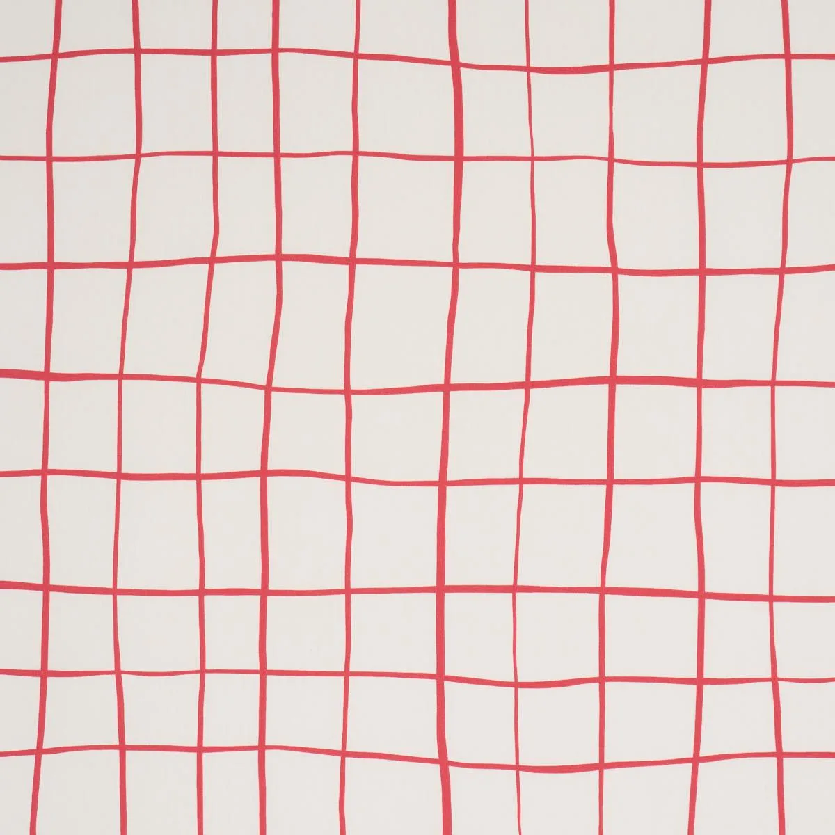 Schumacher 180293 Painterly Windowpane Red fabric swatch
