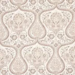 Schumacher 179862 Paisley Court Neutral fabric swatch