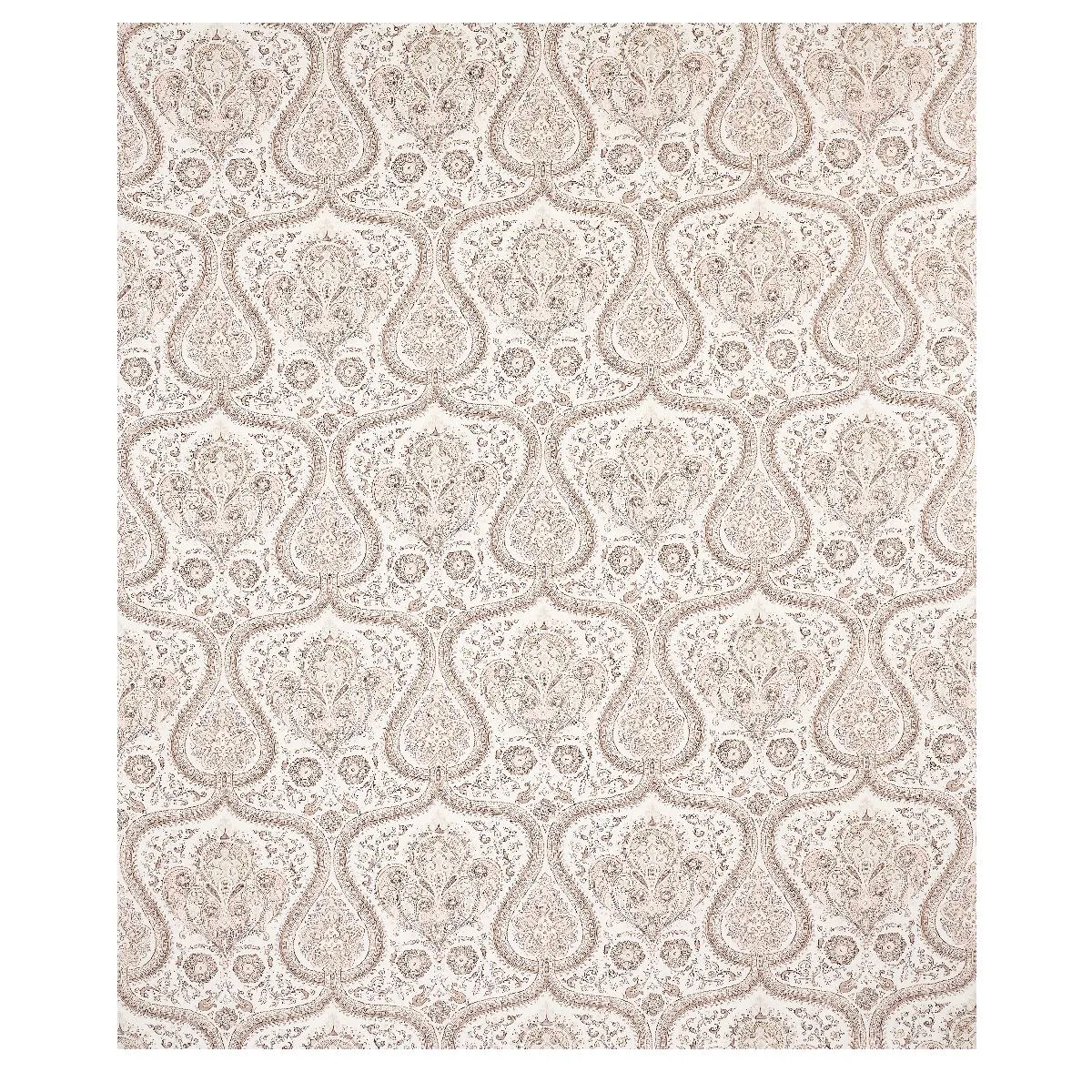 Schumacher 179862 Paisley Court Neutral fabric swatch