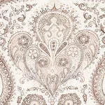 Schumacher 179862 Paisley Court Neutral fabric swatch